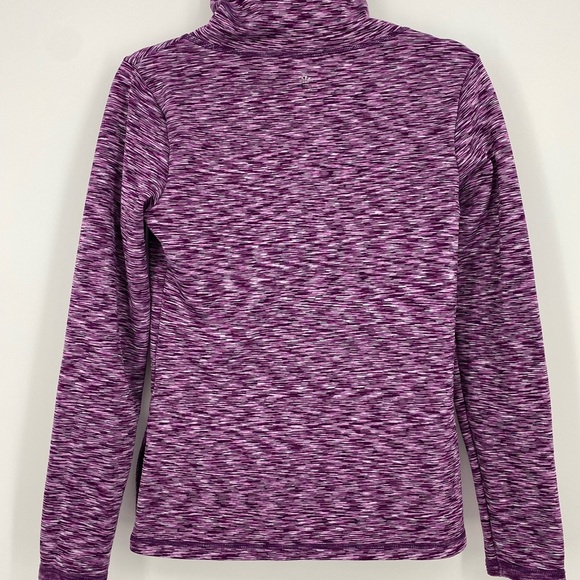 Athleta Snap Mock Neck Pullover Active Top Size Small  Maroon Winter Warm - Picture 7 of 12